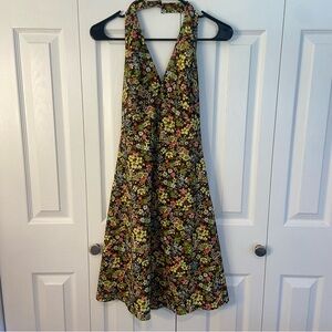 Vintage Handmade Floral Halter Dress